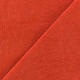 ♥ Coupon 80 cm X 140 cm ♥ Melda Milleraies velvet fabric - orange 200gr/ml