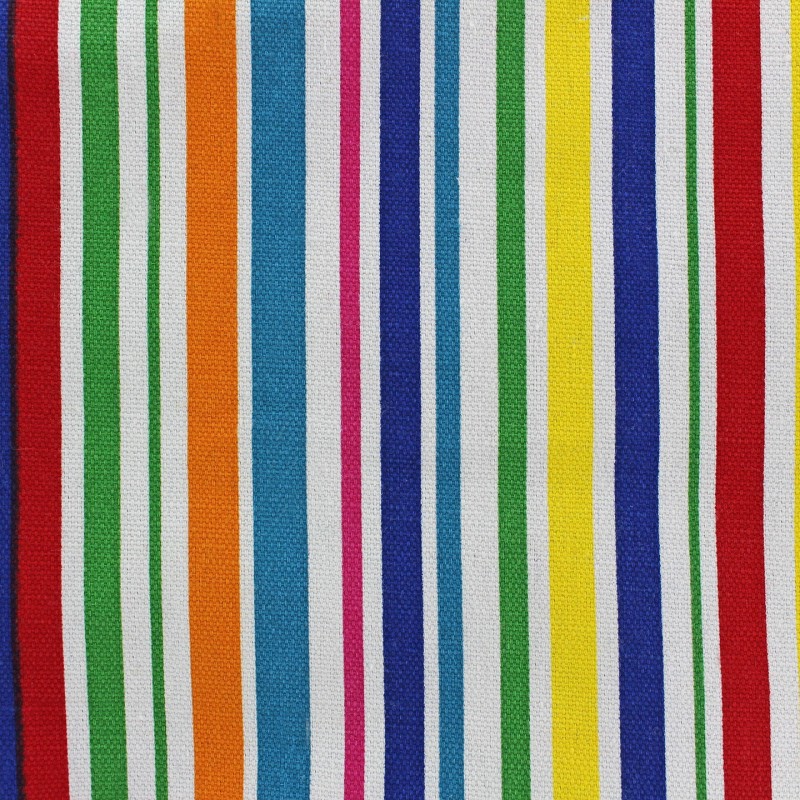 Cotton Canvas Fabric Stripes multi x 10 cm Ma Petite Mercerie