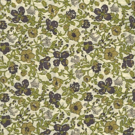 Liberty Meadow F fabric - green x 10cm - Ma Petite Mercerie