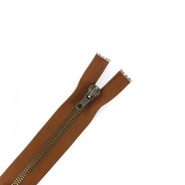 Brass Separating zipper - brown