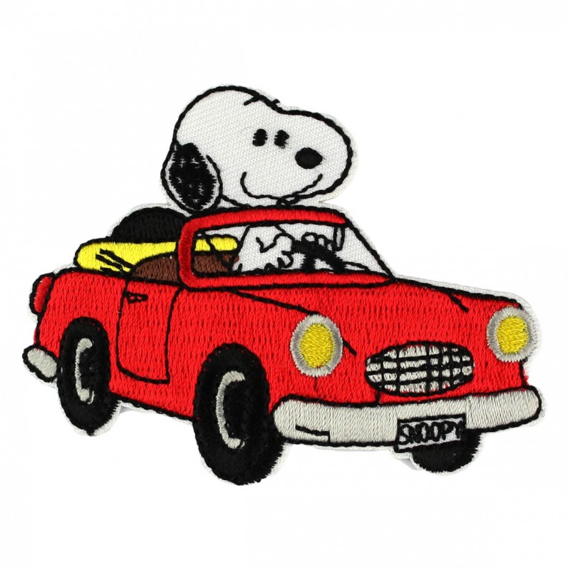 Thermocollant Peanuts Snoopy in a car Ma Petite Mercerie
