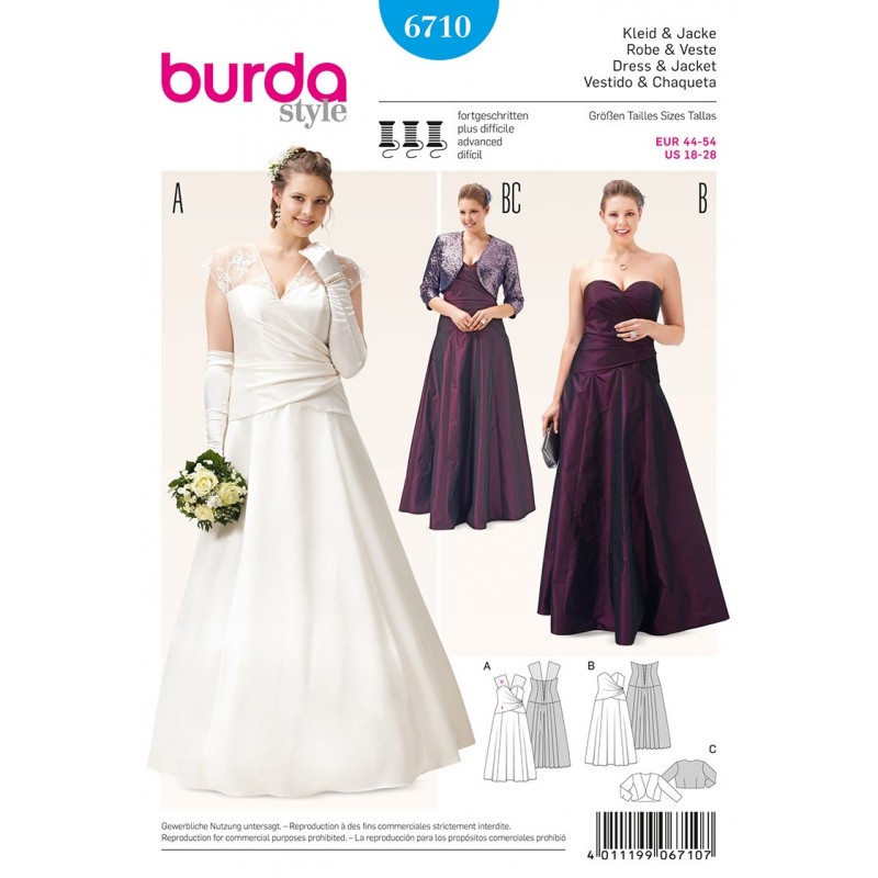 Dress & Jacket Sewing Pattern Burda n°6710 Ma Petite Mercerie
