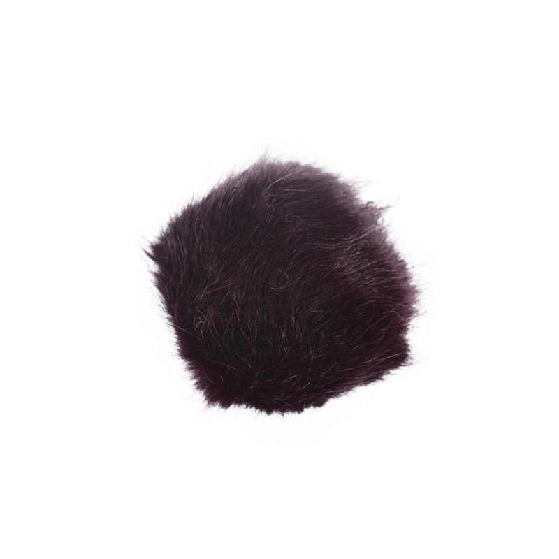 BrightGlow Pompons En Fausse Fourrure 8 Cm - Pompons Doux Pour Le Bricolage - Gros Balles De Pompon - Pommeaux En Fourrure D'art Pour Bonnets, Bérets, Sacs - Bleu Ciel - Lapin