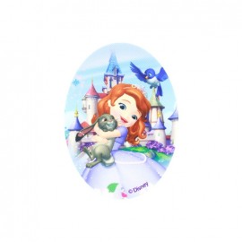 ♥ Sofia the First & Clovis oval-shaped canvas Iron-on patch  - purple ♥