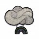 Broche brodée "nuage arc-en-ciel" - Macon & Lesquoy