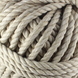 Cordon coton macramé lin