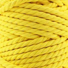 Cordon coton macramé jaune