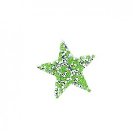 Rhinestones Star Glitter Iron on - light green