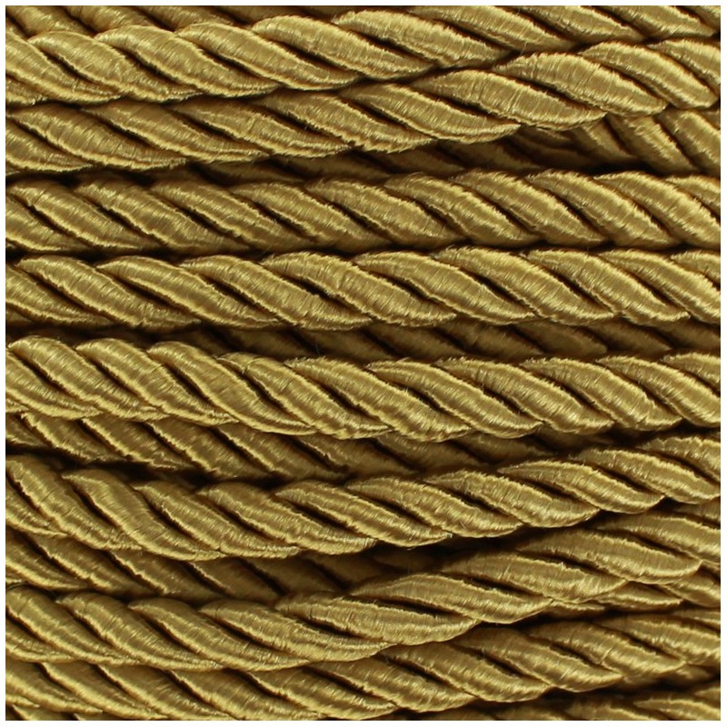 Satiny twisted Cord 5mm antique gold x 1m Ma Petite Mercerie