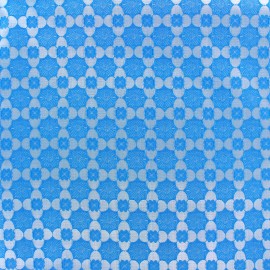 ♥ Coupon 100 cm X 120 cm ♥ Stretch jacquard fabric Alhambra - blue