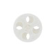 Snap button fastener for children's clothes - white