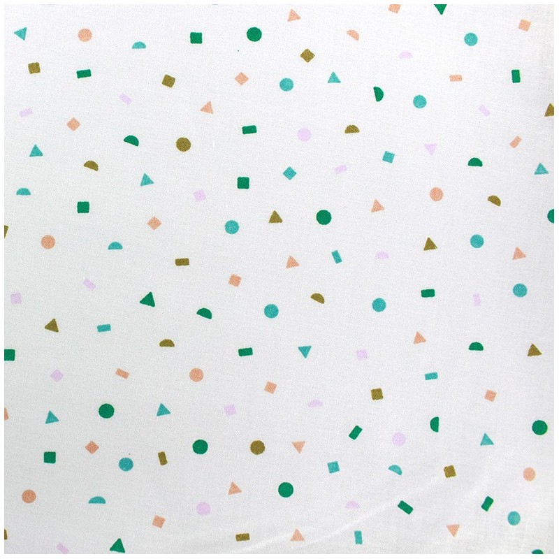 ♥ Only one piece 280 cm X 140 cm ♥ Rico Design Fabric Confetti white
