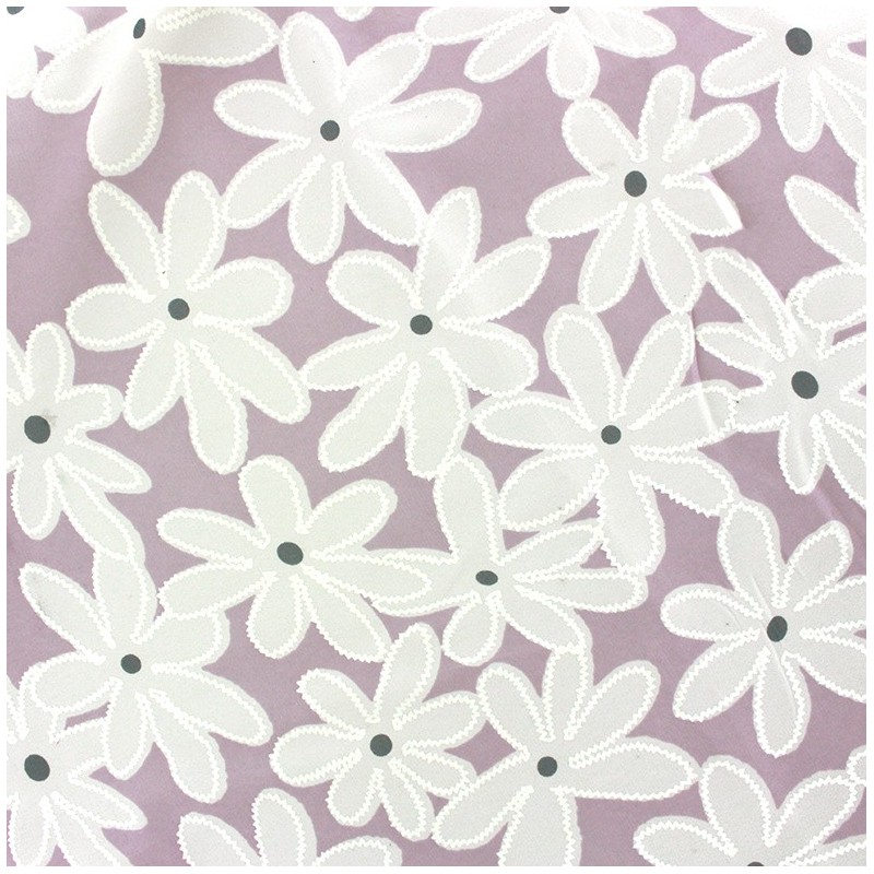 Tissu mousseline Marguerite parme x 20 cm Ma Petite Mercerie