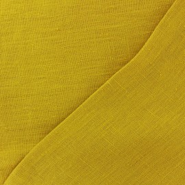 Thevenon washed Linen Fabric - mustard x 10cm