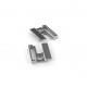Metal interlocking belt clasp Isadora - silver
