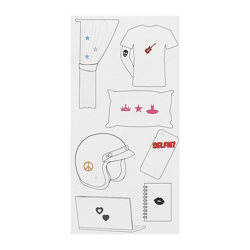 Motif à floquer Transfert strass thermocollant Pirate tête de mort DIY skull