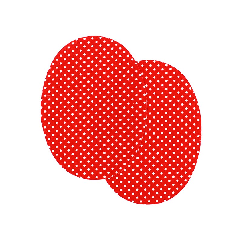 Ironon elbow patch little dots red (x 2) Ma Petite Mercerie