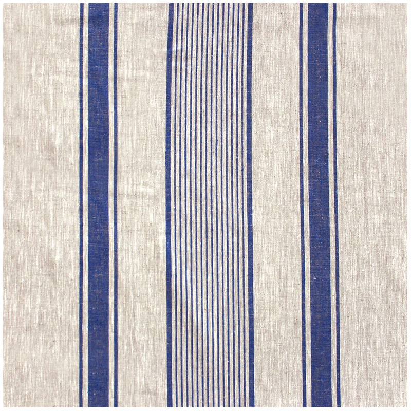 Linen canvas fabric Lilly blue x 10cm Ma Petite Mercerie