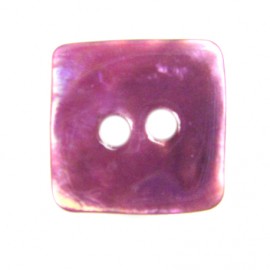 Bouton carré nacre prune