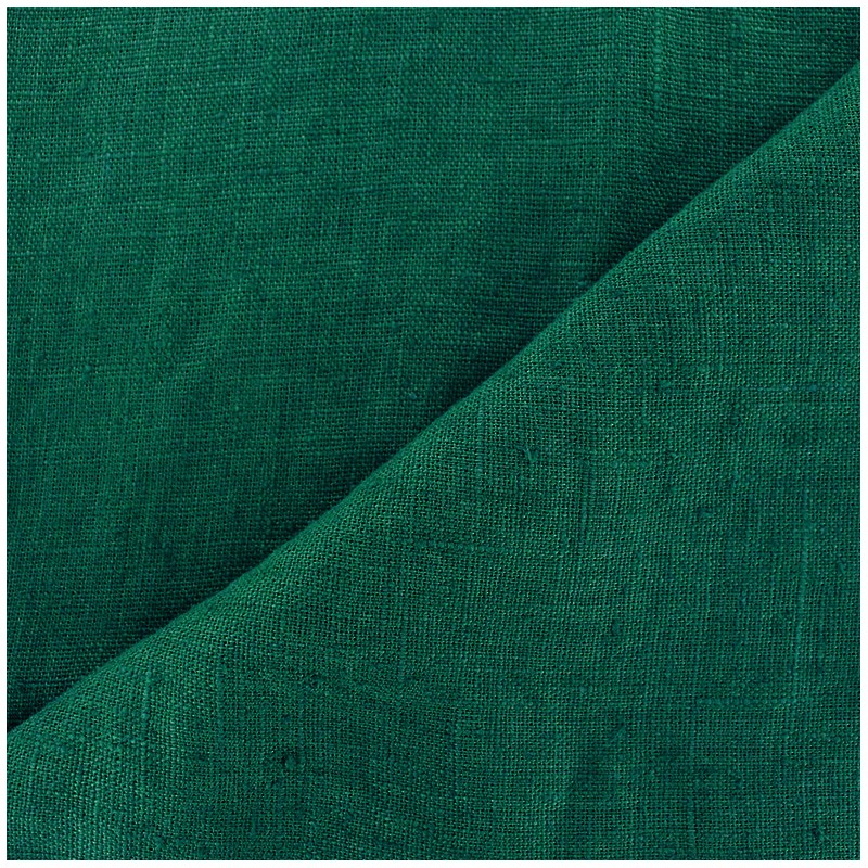 Thevenon washed Linen Fabric bottle green x 10cm Ma Petite Mercerie