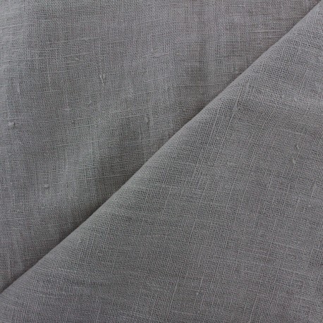 Thevenon washed Linen Fabric - grey mouse x 10cm