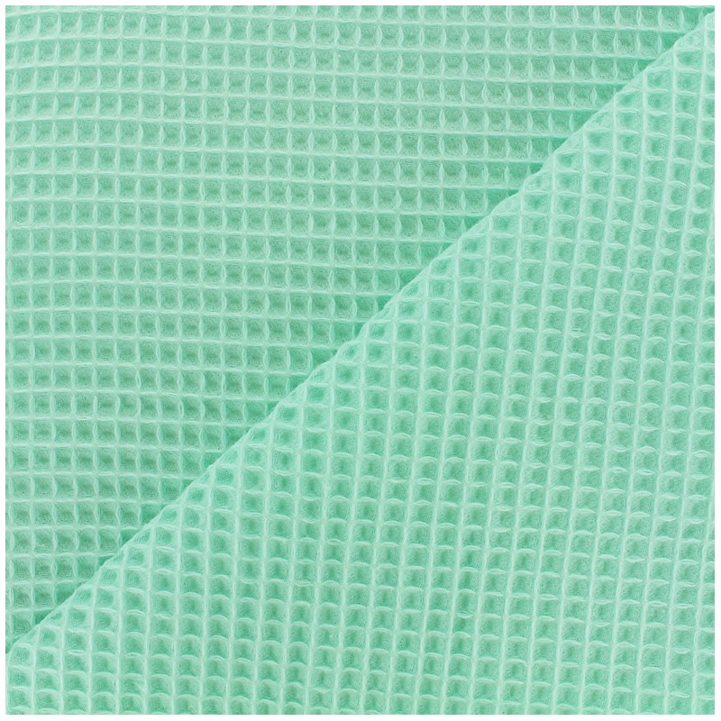 Double-sided Honeycomb towel fabric - seagreen x 10cm - Ma ...