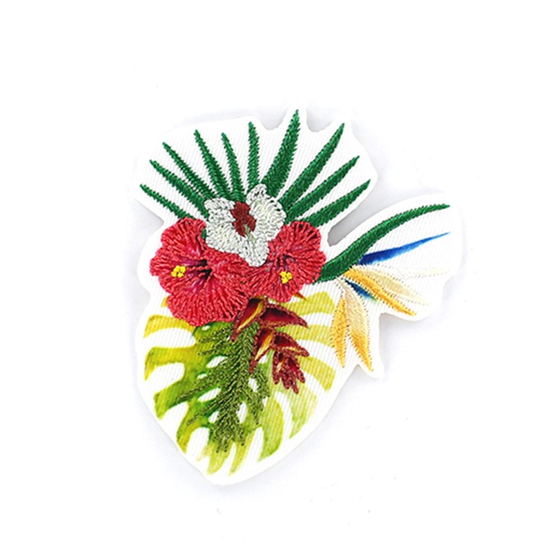 Iron on patch Jungle tropical flowers Ma Petite Mercerie