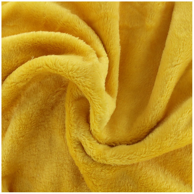 Double sided fleece fabric ultra soft yellow x 10cm Ma Petite Mercerie