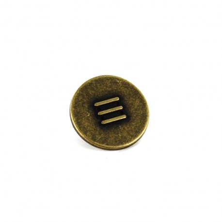 Bouton métal Capitaine - vieil or