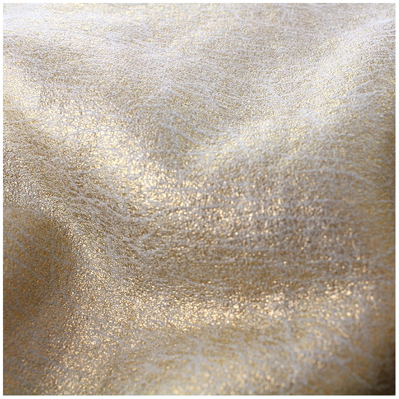 Fourrure mouton r?�versible lurex - dor?� x 10cm - Ma Petite Mercerie