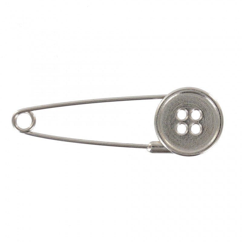 Kilt safety pin Button silvery Ma Petite Mercerie