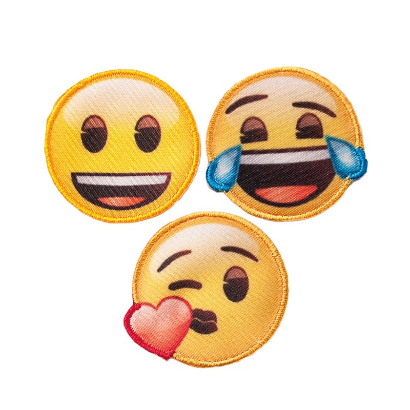 Iron on patch and sticker Emoji™ Emoticons x3 Ma Petite Mercerie