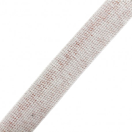 Sangle lurex cuivre - blanc x 1m