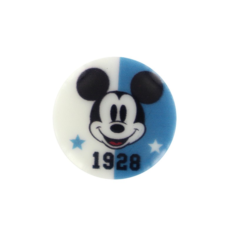 Bouton Disney Mickey 1928 bleu Ma Petite Mercerie