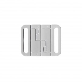 fastener sport bra - clear square