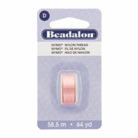 Fil de nylon pour perles Nymo Beadalon rose foncé x58,5m