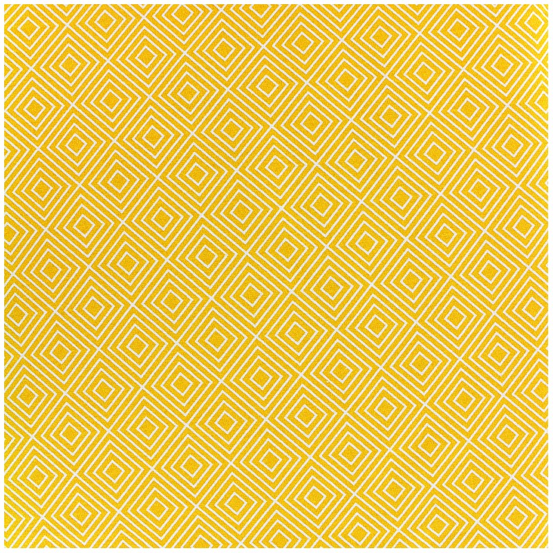 Poppy Fabric Square white/yellow x 10cm Ma Petite Mercerie