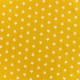 Tissu coton Etoiles - blanc/jaune x 10cm