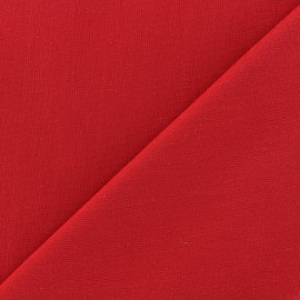 Heavy plain Milano jersey fabric - red x 10cm