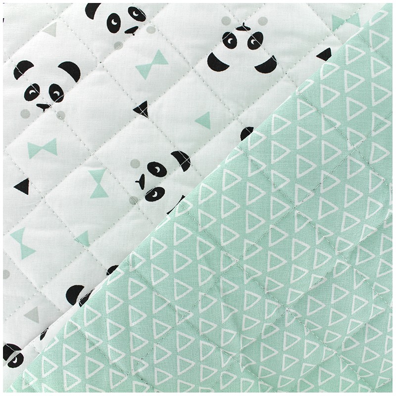 Tissu Matelasse Nasua Maony Menthe X 10cm Ma Petite Mercerie