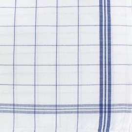 Glass cloth fabric - blue/white x 10cm