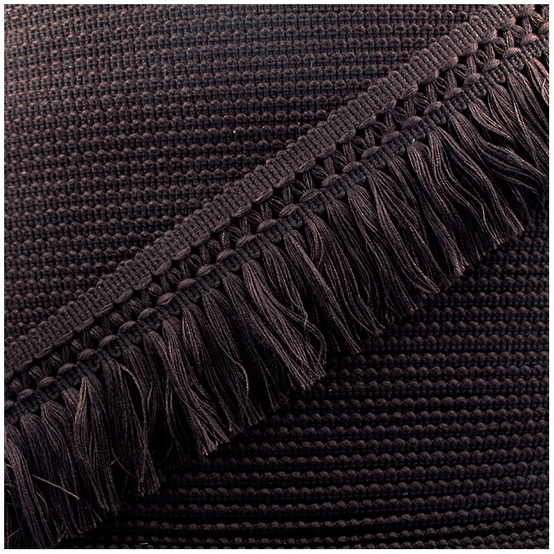 Ruban Galon Franges Dentelle Au Crochet 65mm De Couleur Chocolat