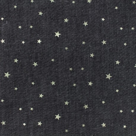 shiny denim fabric