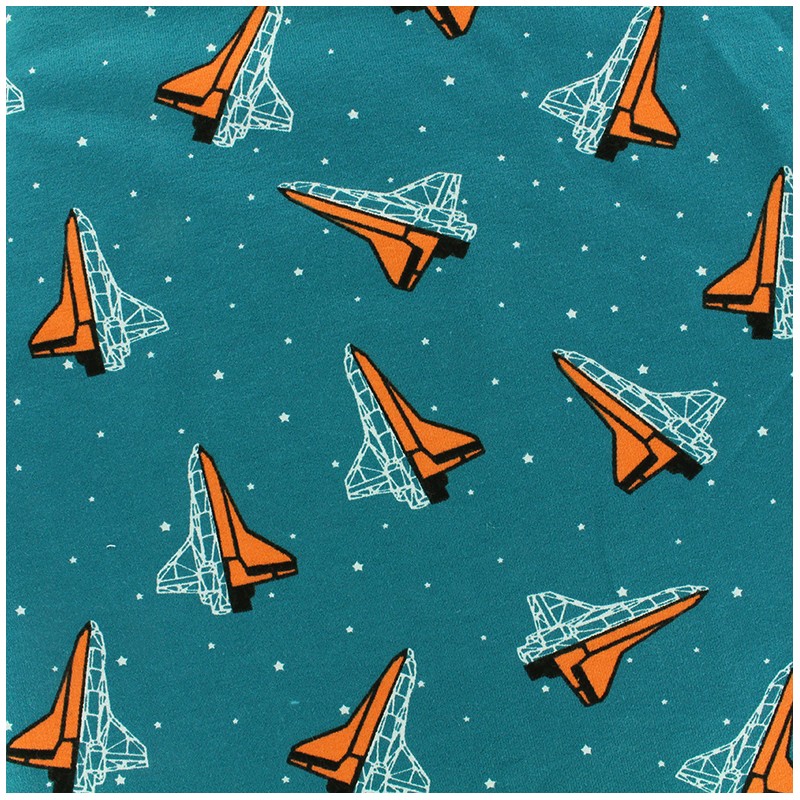 Poppy jersey fabric Space teal x 10cm Ma Petite Mercerie