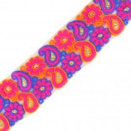 Ribbon Braid Trimming, India Amoda  - Pink x 50cm