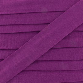 Plain cotton jersey bias binding 20mm - violine x 1m