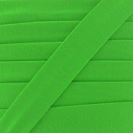 Plain cotton jersey bias binding 20mm - green x 1m