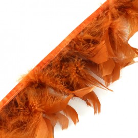 Feather braid 10cm - fauve x 50cm