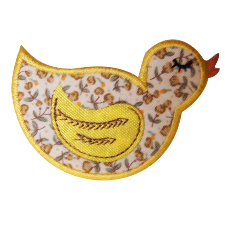 Big duck ironon applique yellow Ma Petite Mercerie