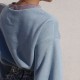 Bande fil lurex bord-côte gris clair - lurex cuivre (1m)